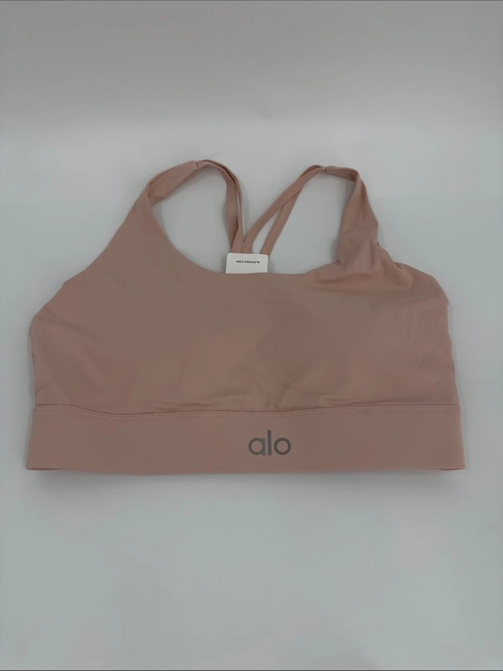 ALO Yoga Rose Taupe Circle Skirt with Matching Sports Bra